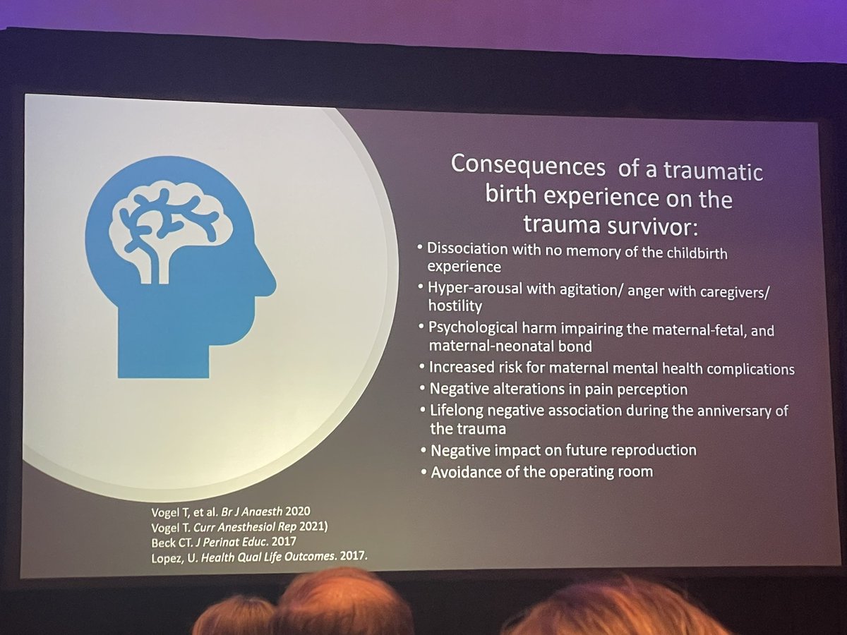 Significant consequences after traumatic birth experience ✔️Dissociation 👉No memory of the childbirth experience ✔️Psychological harm ✔️⬆️ risk for maternal mental health ✔️⬆️acute pain & risk of chronic pain ✔️Lifelong association #SOAPAM2024 @TraceyVogelMD