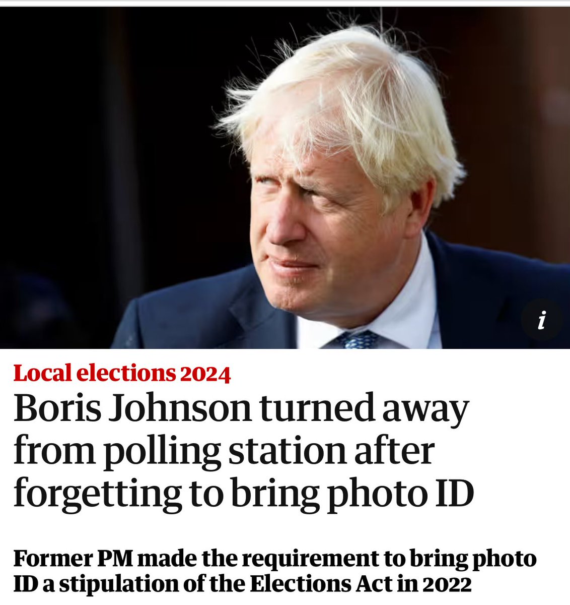 Man who makes it law to require photo ID in order to vote…forgets ID. Can’t vote…I mean…😂 #LocalElections #vote