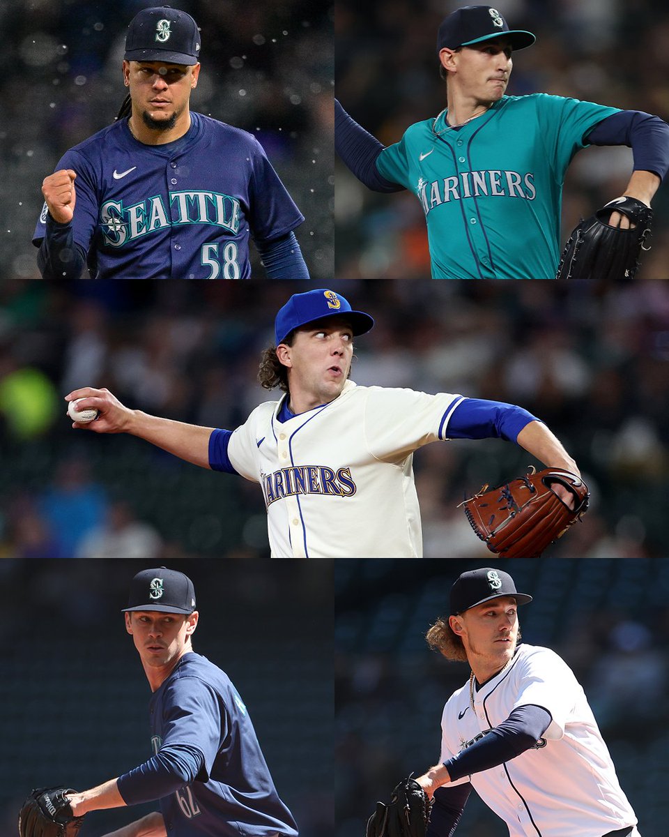 .@Mariners starters have a combined 3.21 ERA (4th in MLB) 📈 Logan Gilbert - 2.03 Bryce Miller - 2.04 Luis Castillo - 3.46 George Kirby - 4.18 Emerson Hancock - 4.75