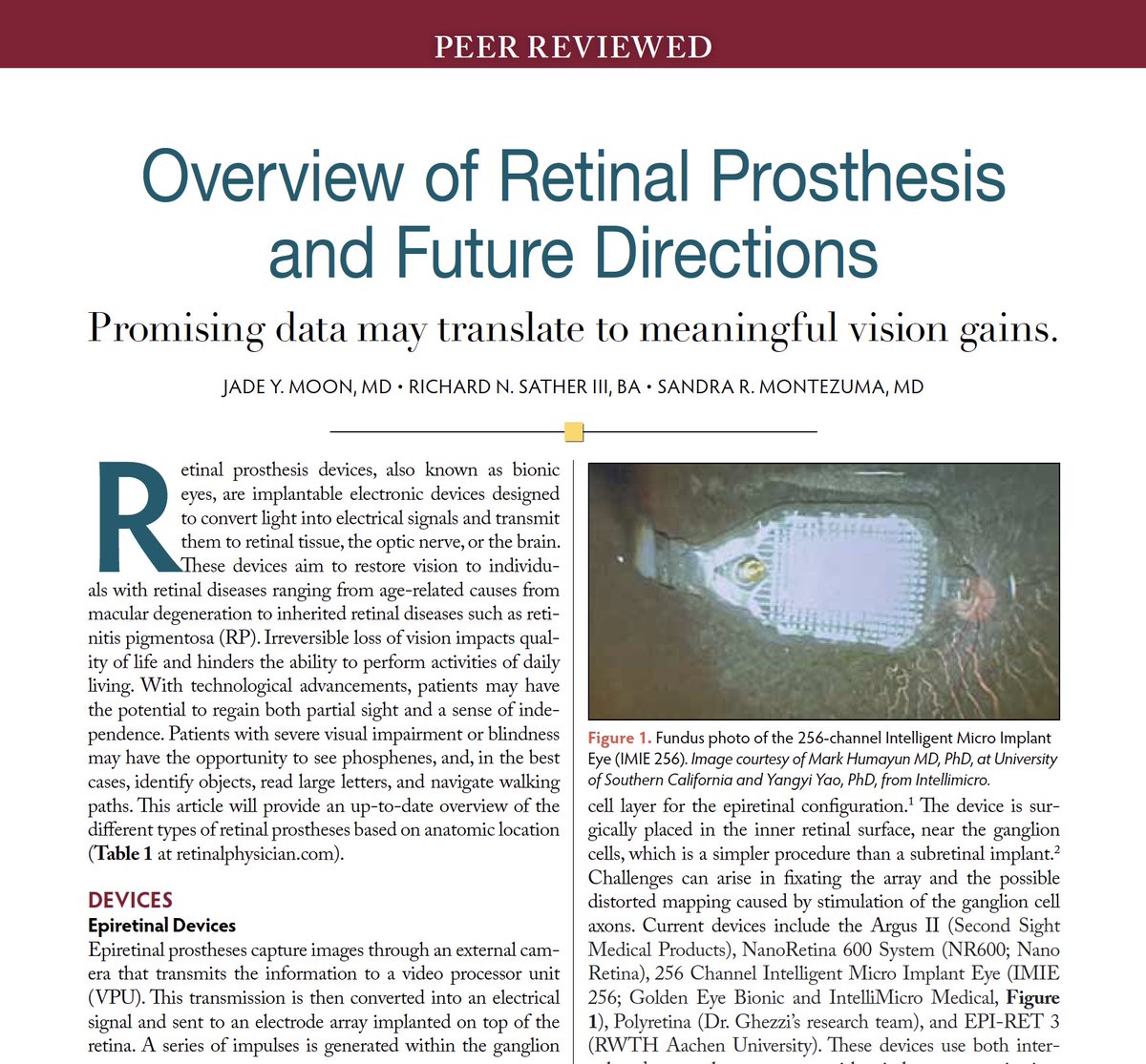 Flip through the pages of the digital edition on your screen: digital.retinalphysician.com/may-2024/cover1 #healthcaretech #ophthalmology #homemonitoring #telehealth #artificialvision #retina