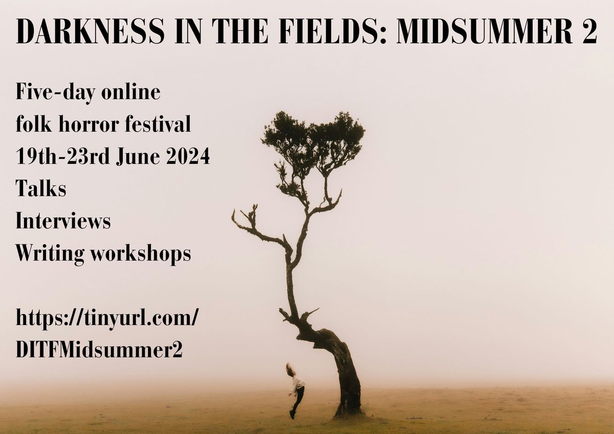 Folk horror lovers unite! Midsummer is on the way, and we'll be marking the occasion with a five day online festival celebrating the genre... eventbrite.co.uk/e/darkness-in-… @folk_horror @folklorepod @folkhorror #folkhorror #folklore