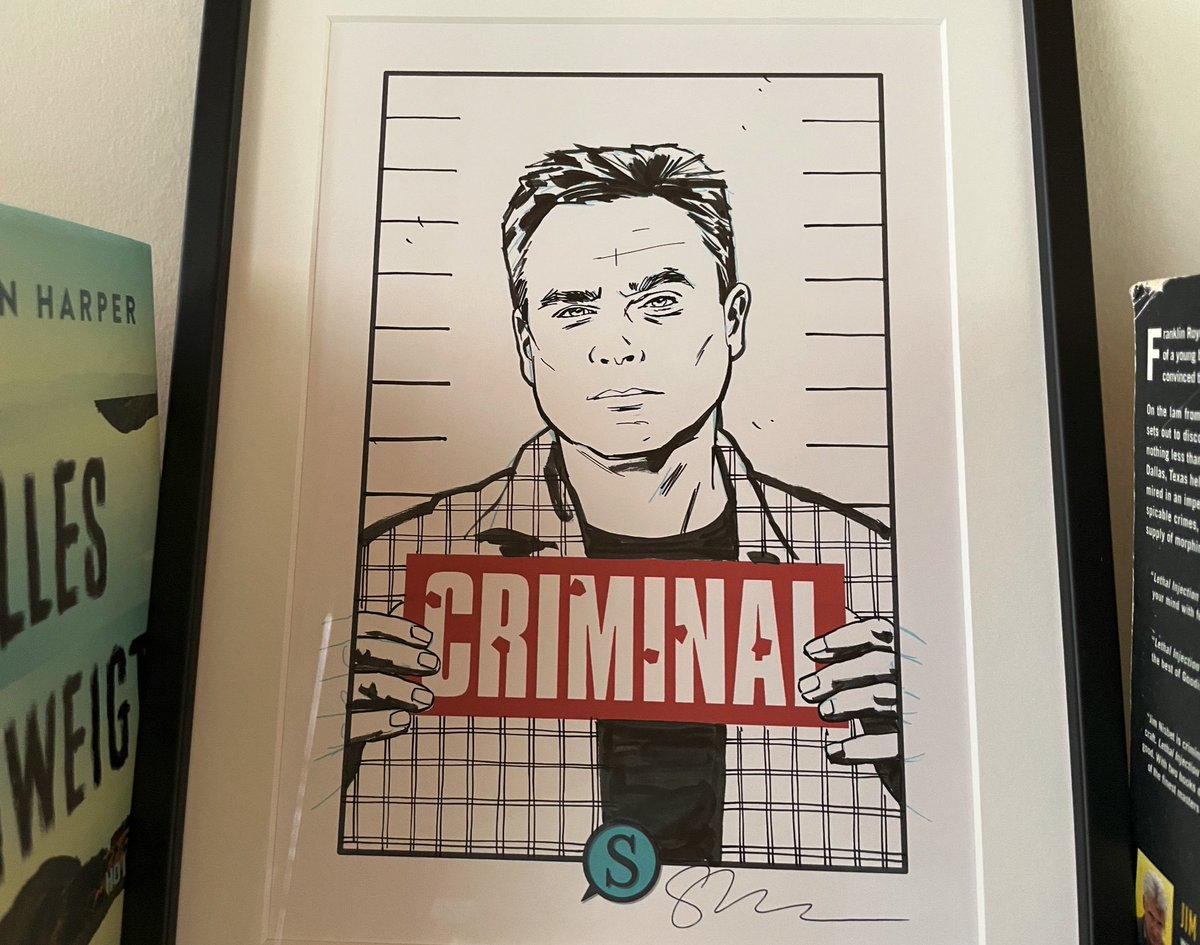 Incredible gift from Ed Brubaker and Sean Phillips: my own CRIMINAL mugshot