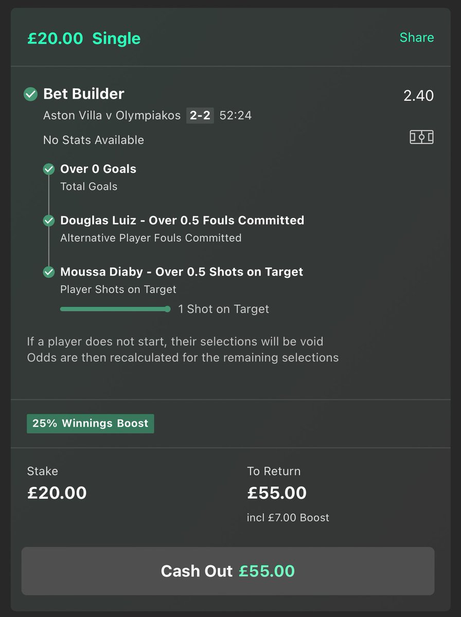 😍 BOOOOOM! 

£20 staked on all my bet builders this season has now returned £1,174 profit ✅💰

I’ll giveaway £20 from the winnings to someone who LIKES ❤️ this post!!!!