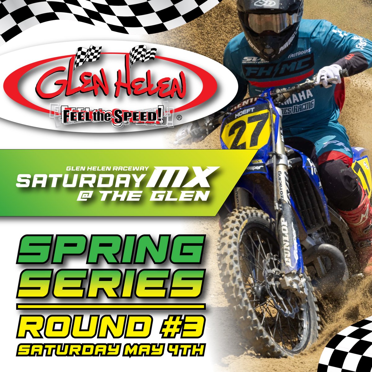 🏁🏁🏁🏁🏁 . 🔥 SAT MX @ THE GLEN . 🌱 SPRING SERIES ROUND #3 . 📍 NATIONAL TRACK . 🏁 SAT MAY 4TH 2024 . ✌ DOUBLE POINTS