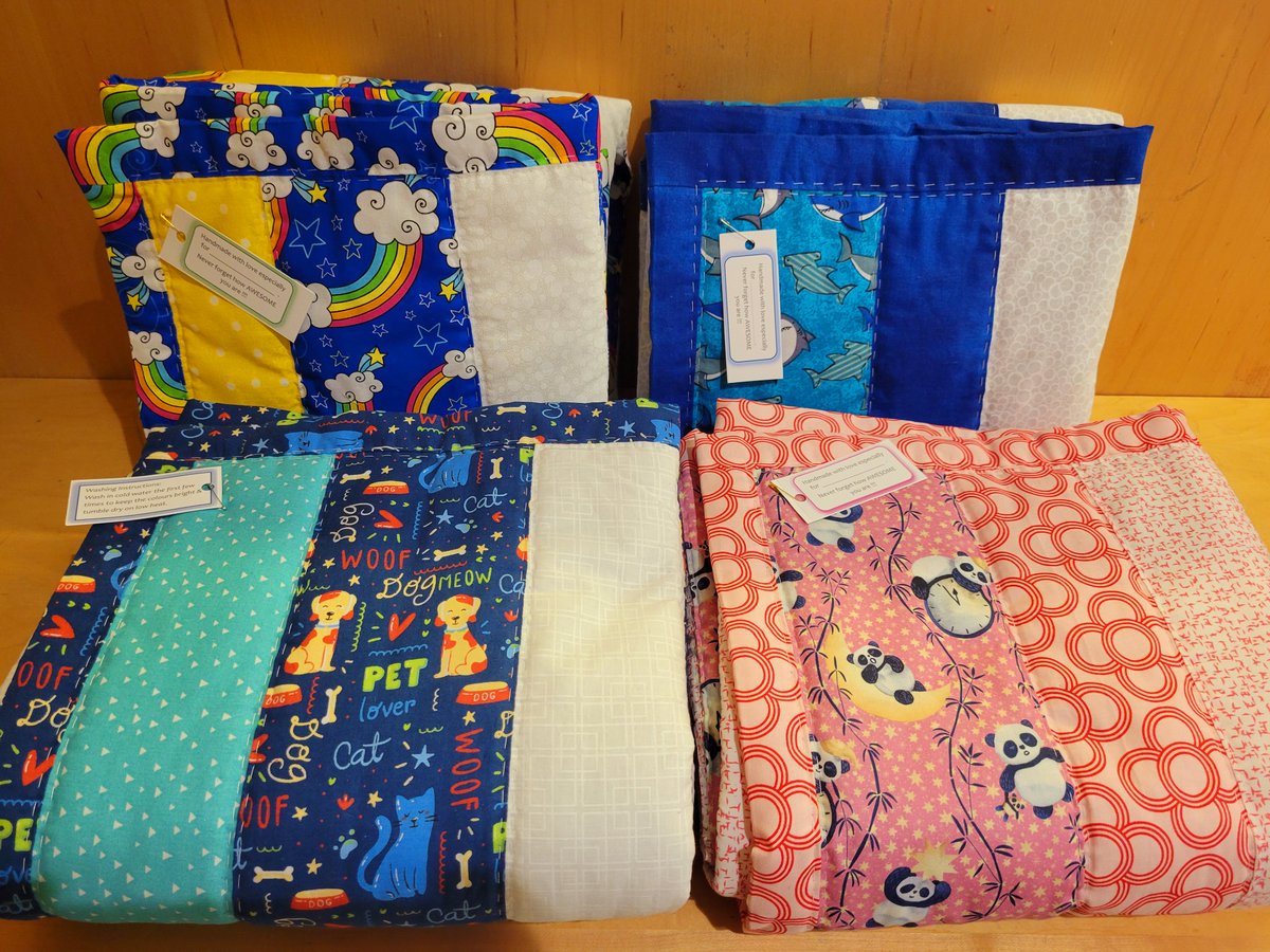 Another lovely donation of handmade #quilts gratefully received by our Parent Liaisons for distribution to our in-hospital #childhoodcancer families! opacc.org/quilts