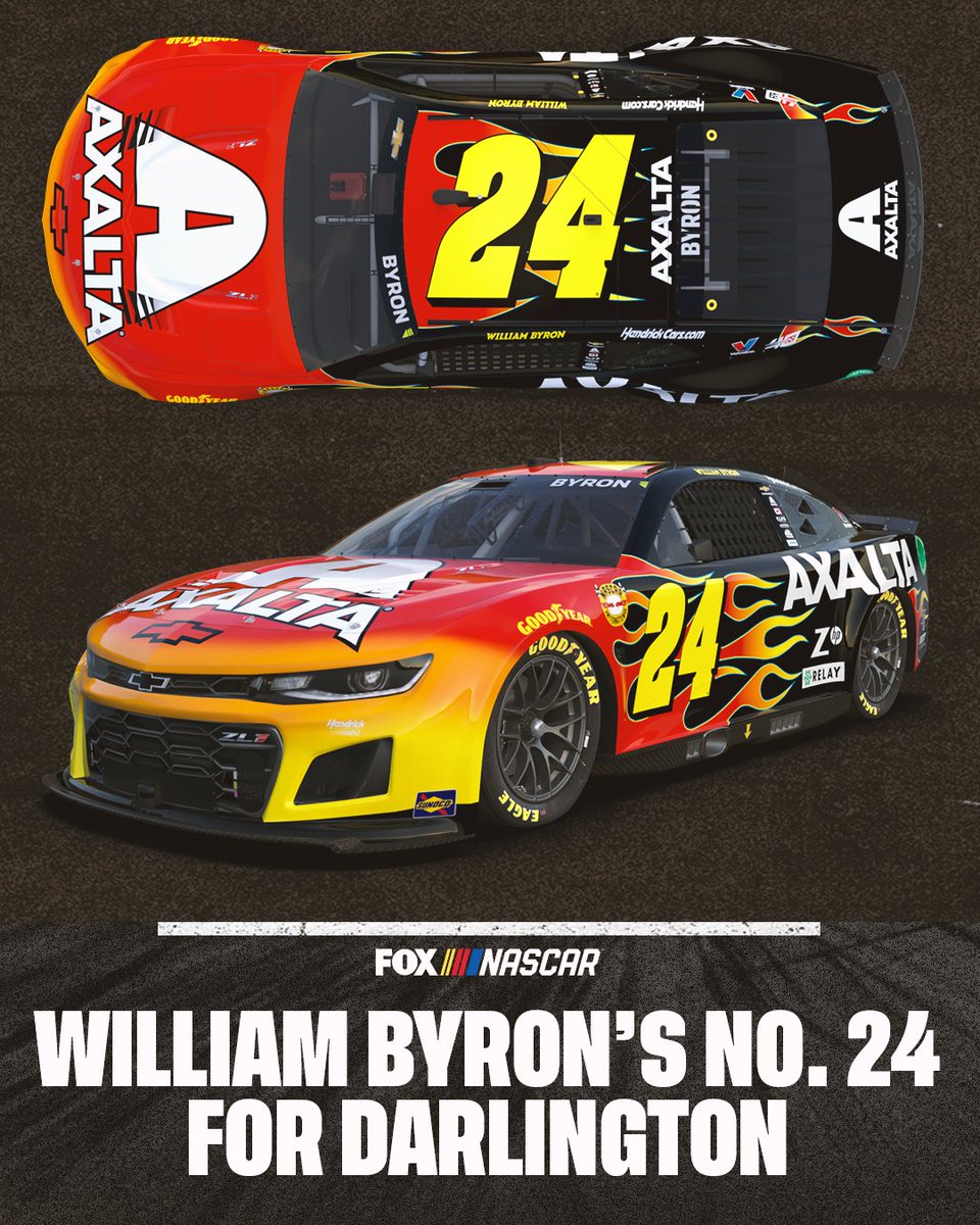 William Byron's No. 24 for Darlington. #NASCAR