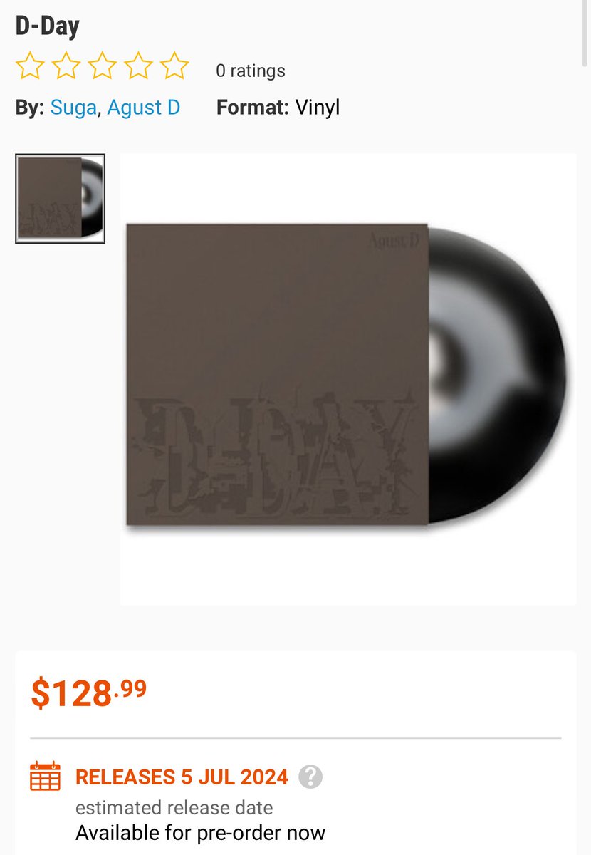 📢 KIWI ARMY, you can now pre-order ‘D-Day’ Vinyl from MightyApe NZ! 🔗: mightyape.co.nz/product/d-day-… Release Date: 5/July #D_DAY #AgustD #SUGA