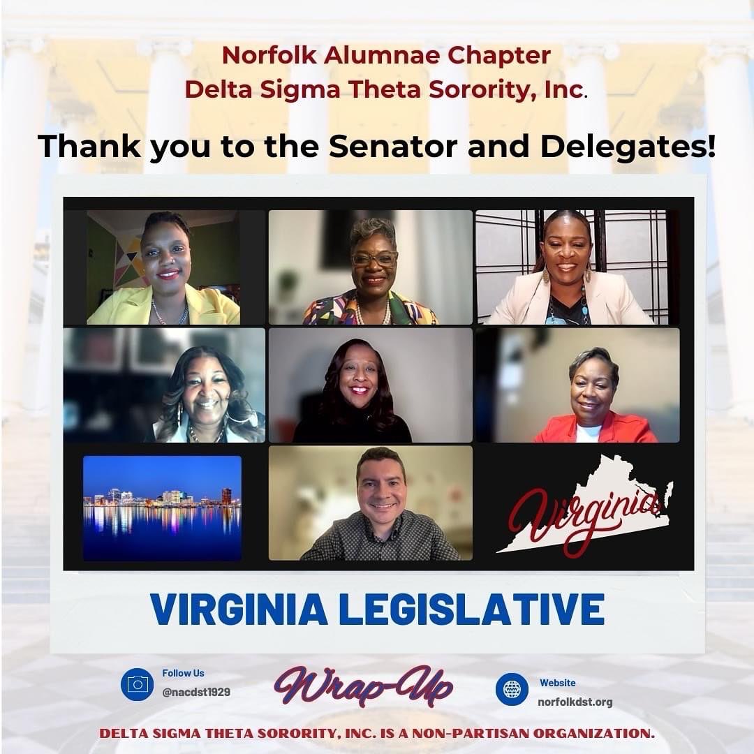 Thanks to the Norfolk Chapter of Delta Sigma Theta for hosting a great conversation earlier this week about the 2024 legislative session. It was great to be with you and many of my Norfolk colleagues.