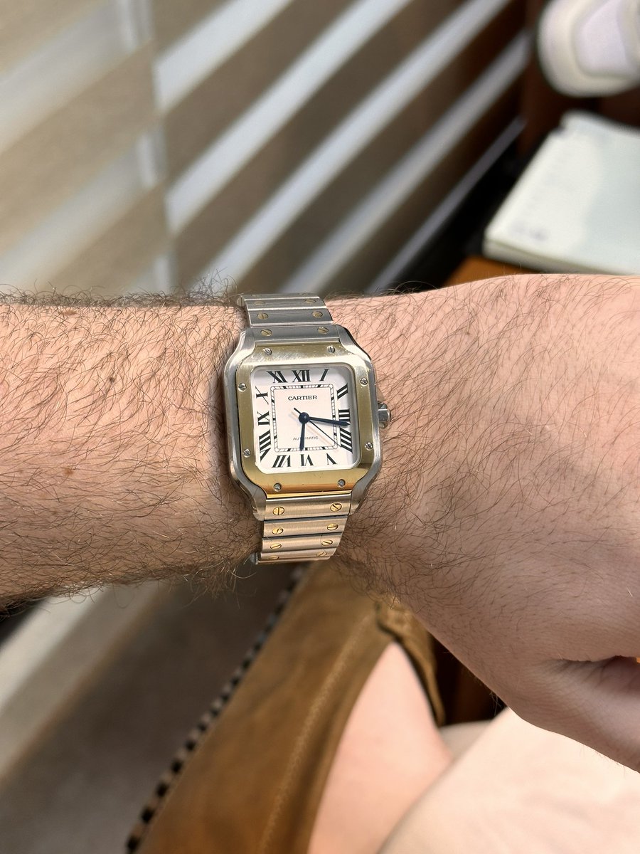 El Reloj de hoy es un Cartier Santos 100 TwoTone