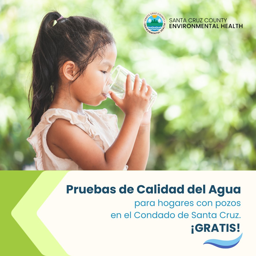 Do you use a household well in #SantaCruzCounty for your water needs? Make sure your water is safe to drink by requesting FREE #waterquality testing. Additional free water replacement assistance is available for qualified households.
me-qr.com/l/WellTesting
#environmentalhealth