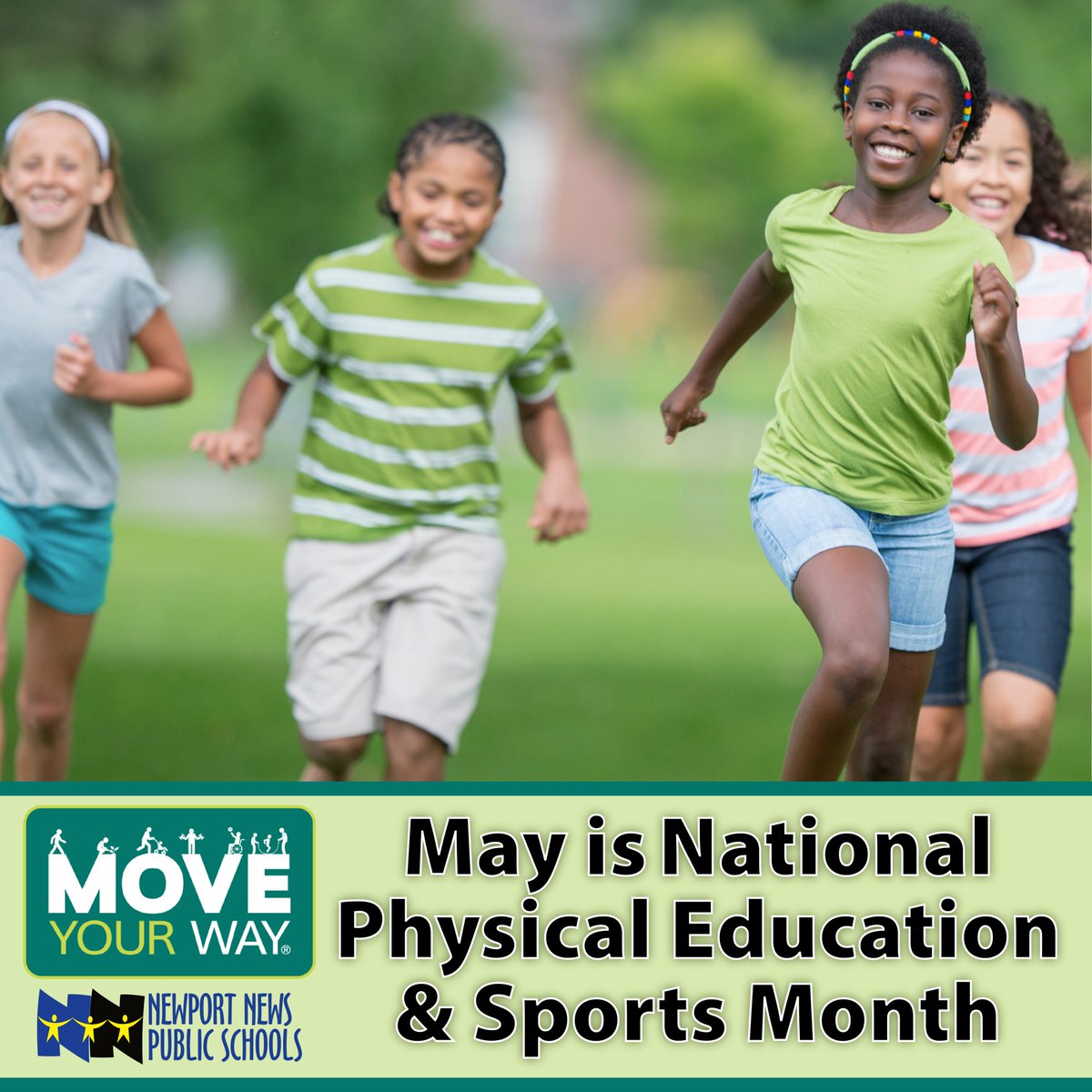 It’s National Physical Education and Sports Month! 💪❤️ In addition to helping children grow up strong and healthy, at least 60 minutes of physical activity a day promotes better sleep, mood and grades. 💤😊📚 Learn more at health.gov/moveyourway #Moveyourway