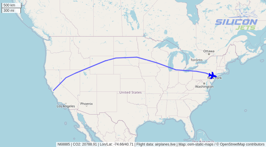 N68885 (#gulfstream G650ER reportedly used by #markzuckerberg) no longer detected in flight. Emissions est. 20789 kg #CO2 (compared to 1077 kg flying commercial). #CO2emissions