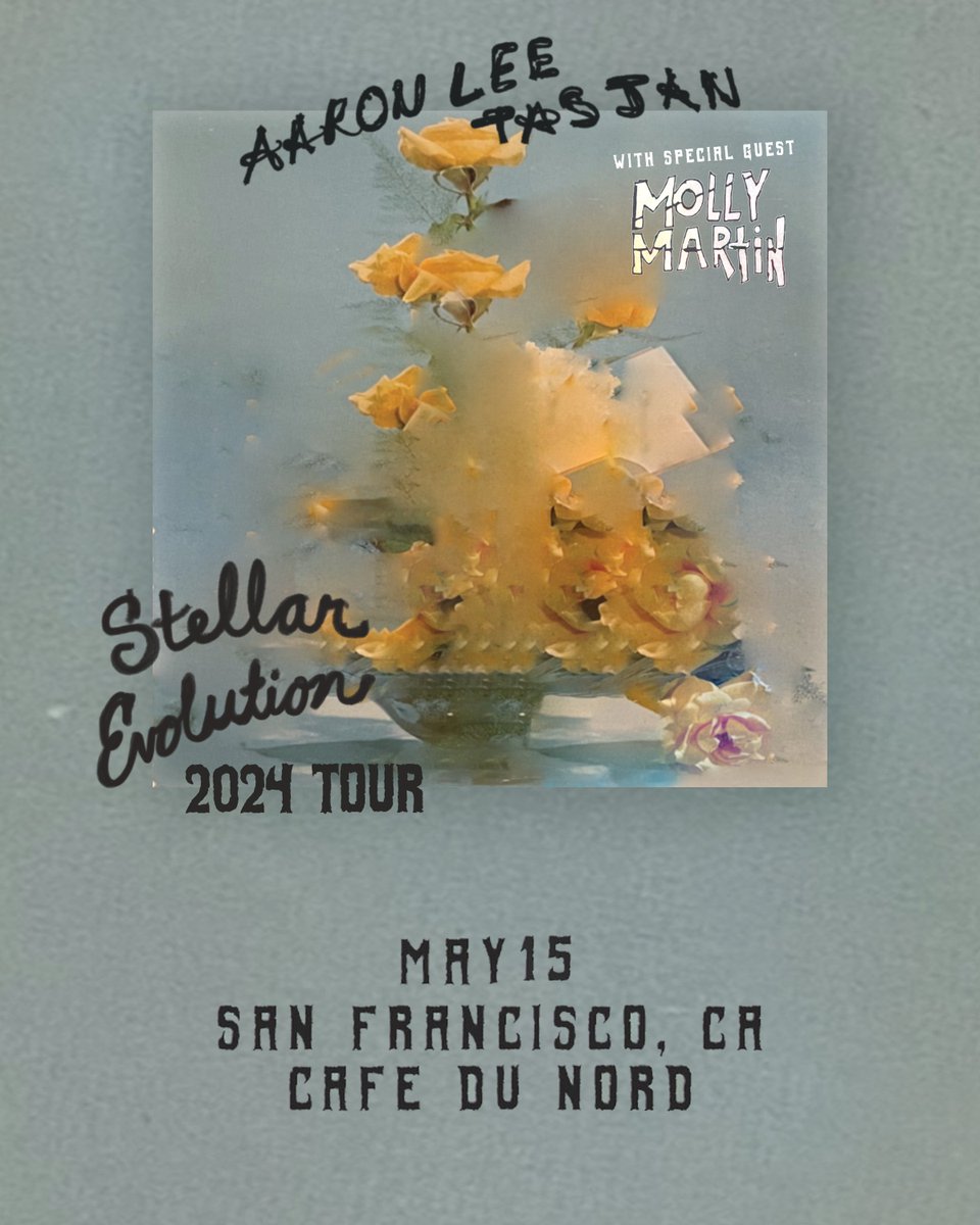 Follow us & Retweet for a chance to win tickets to see @aaronleetasjan1 w/ @MollyMartinSong on Wednesday, May 15th at @cafedunord, PLUS Aaron Lee Tasjan's new album “Stellar Evolution'!