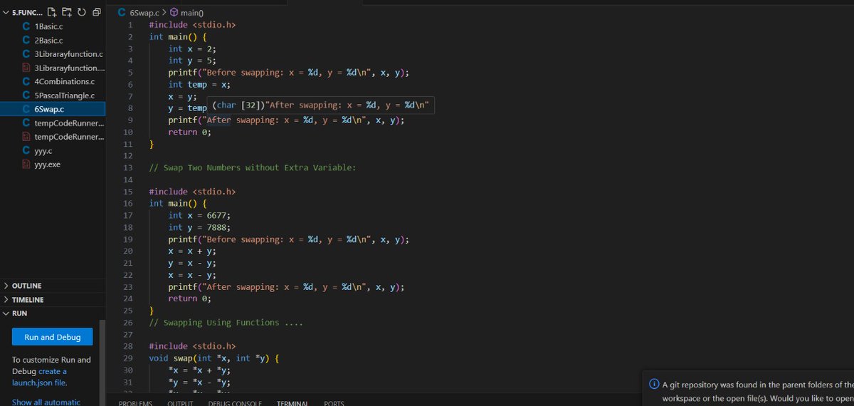 va82237794's tweet image. "Day 2 of my C programming challenge: ✔️ Delved into the world of functions today, a crucial aspect of mastering C programming! 💡 Excited to apply this newfound knowledge to tackle more complex problems. 💪 #CProgramming 
#21daysofcoding
 #Day2Progress"