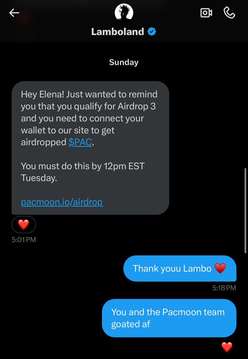 We been seeing @pacmoon_ all over our timeline for their $PAC airdrop. But can we take a moment to appreciate how kind and hard working the team actually is! @LambolandNFT DMd me couple days ago regarding my eligibility and reminded me to claim Study goated teams! 🐐