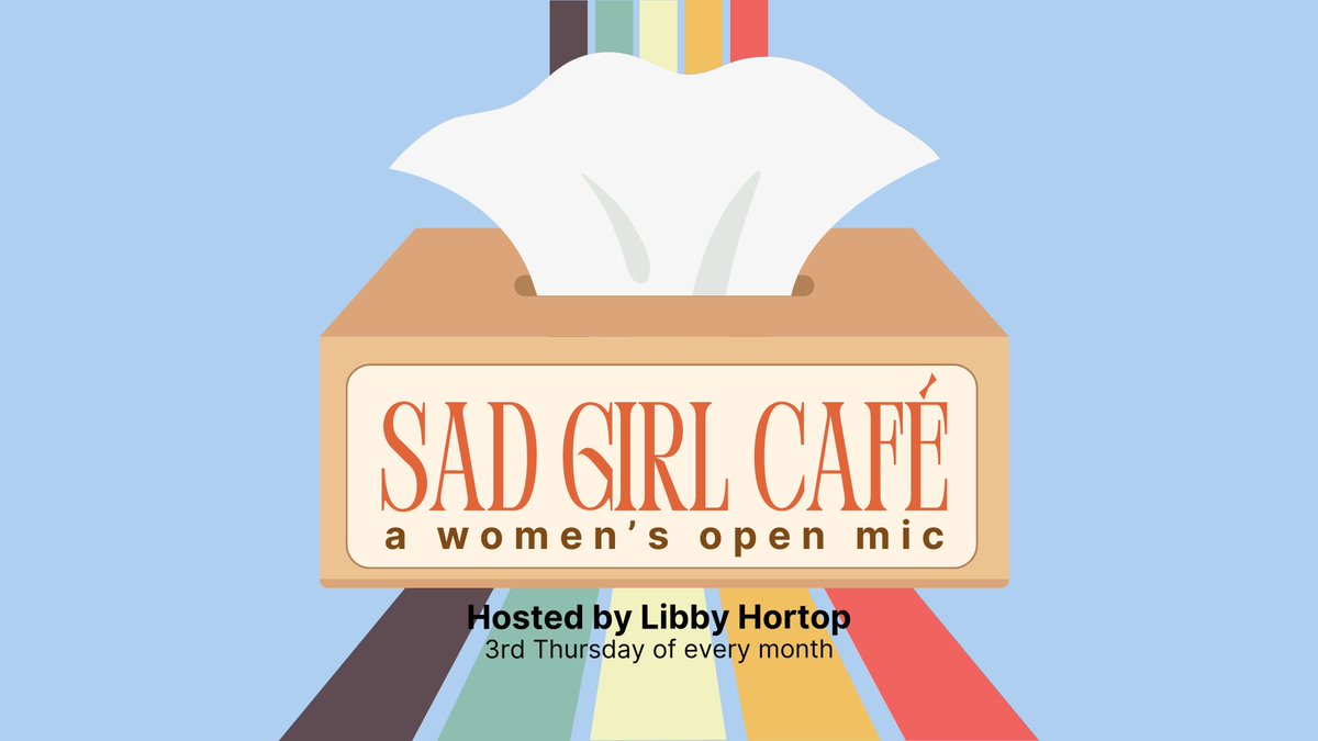 Join Libby Hortop as she hosts the Sad Girl Café open mic for women of all ages on the 3rd Thursday of each month. Any style of music or spoken word is welcome. gigspaceottawa.com/events/sad-gir… #music #womeninmusic #spokenword #openmic #Ottawa #GigSpace