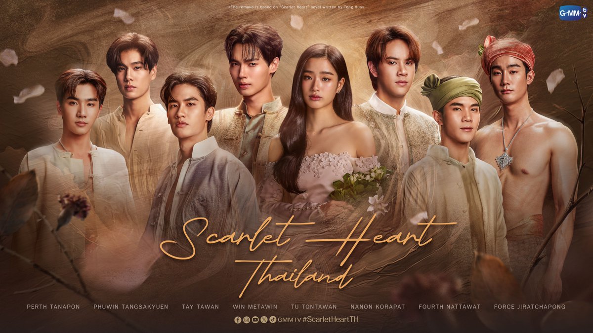 'Scarlet Heart Thailand',  Thailand remake  of the Chinese novel 'BuBuJingXin' (Scarlet Heart) by Tong Hua, adapted in 2011 Chinese drama 'Scarler Heart'. The adaptation will be based on the novel and on the Chinese 2011 drama ONLY. 
Trailer teaser: youtube.com/watch?v=JvU_xT…