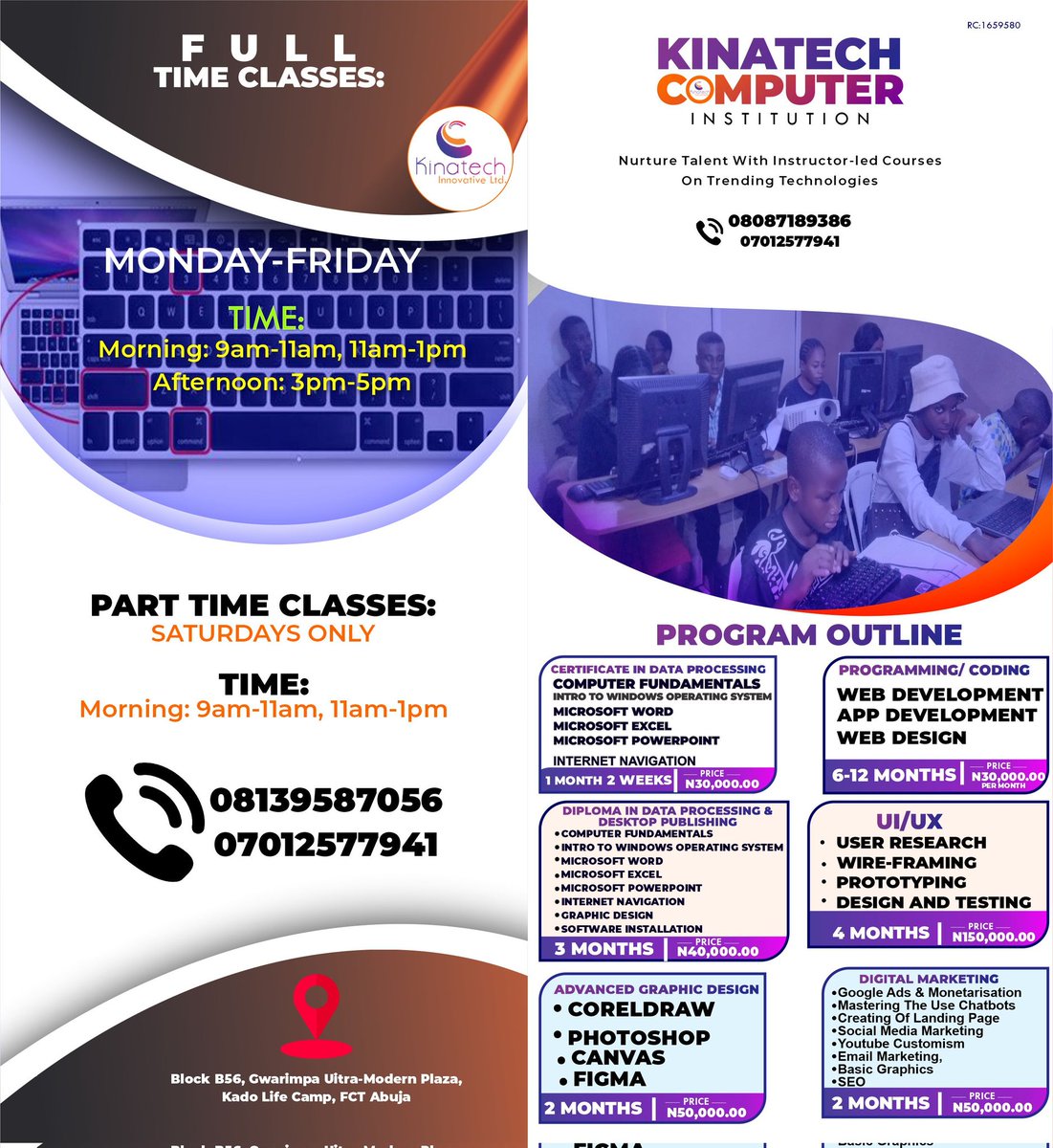 Bright_411's tweet photo. COMPUTER SCHOOL.
LOCATED AT GWARIMPA PLAZA LIFECAMP FCT ABUJA https://t.co/QmyVZnXBdX