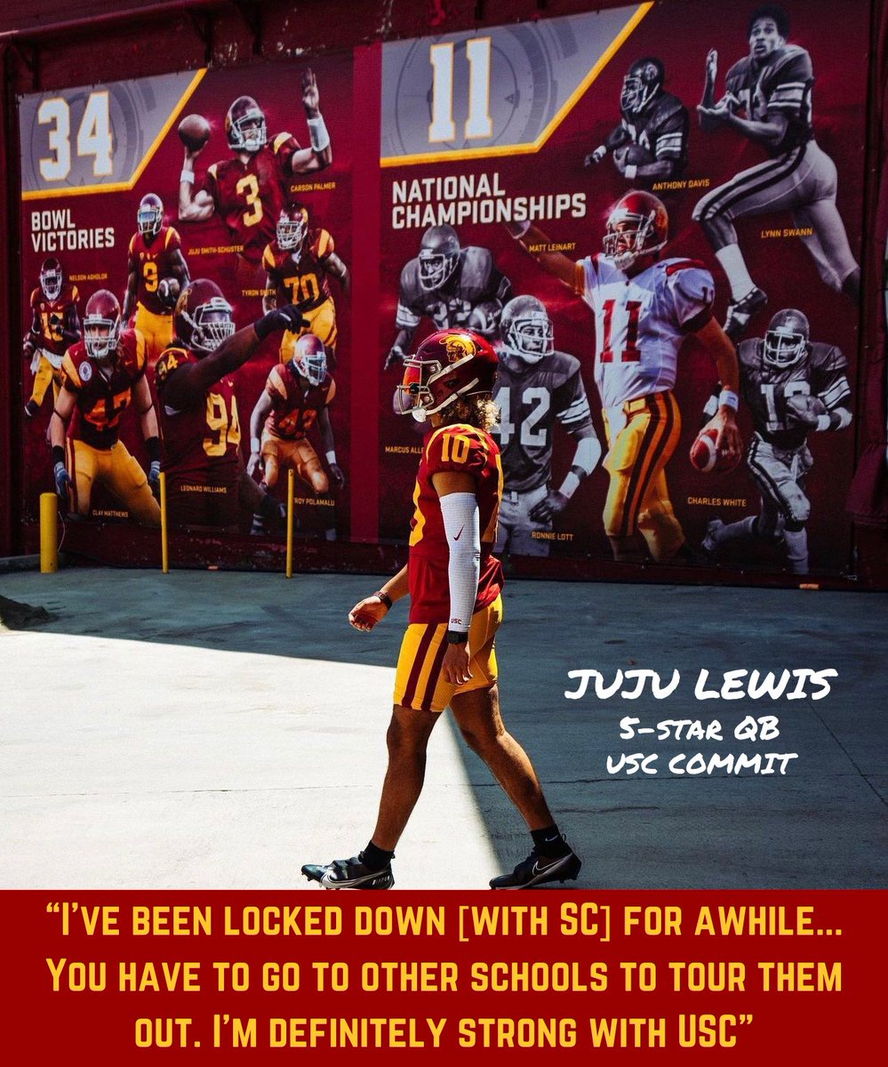 In case you still have doubt. JuJu remains 'locked down' with the Trojans✌️