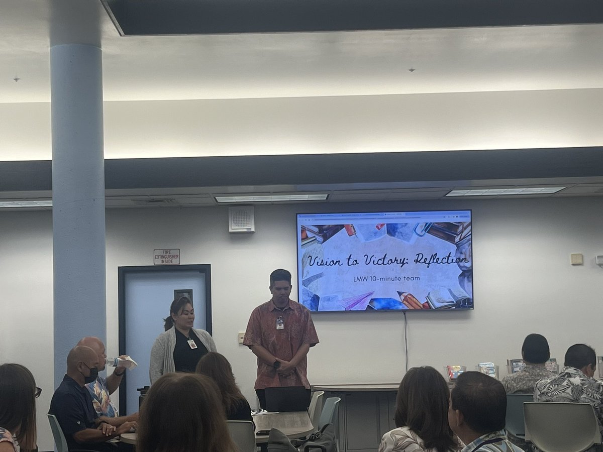 Mentor + new teacher sharing the powerful practice of the Induction & Mentoring program - the best strategy for retention is taking care of your new staff!! Kudos to CAS Davis/LMW for this focus. Feeling supported is KEY to building “sticktoittiveness”@HIDOE808 @InductionHi