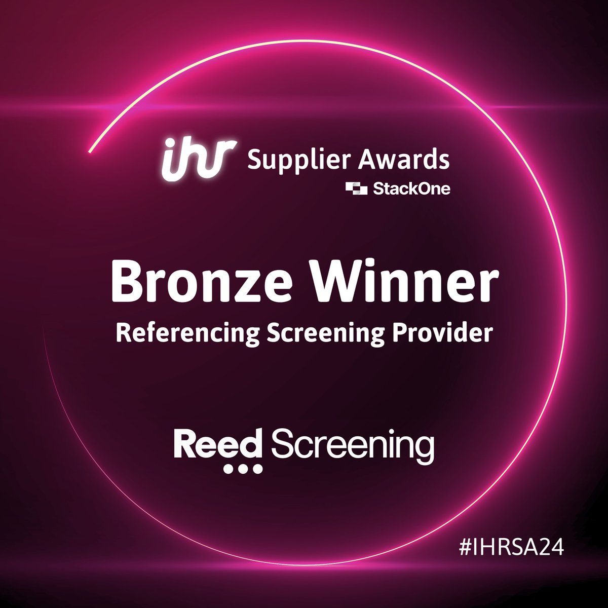 Congratulations to our 2024 Supplier Award winners of the ‘Referencing Screening Provider’ category! ✨ 🏆 Gold Winner: Refapp 🏆 Silver Winner: Refnow 🏆 Bronze Winner: Reed Screening #IHRSA24 🌟