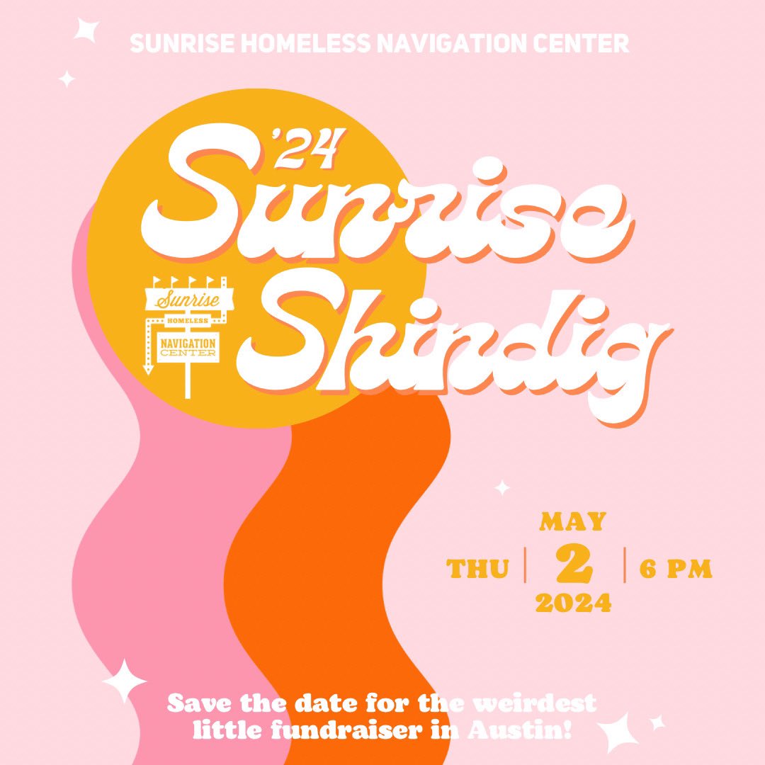 Sunrise Navigation Center's Sunrise Shindig is tomorrow! Please click the link to bid on one of their auction items. All purchases go towards supporting their mission of empowering people experiencing homelessness. @texasonefund bit.ly/3whm2Ya