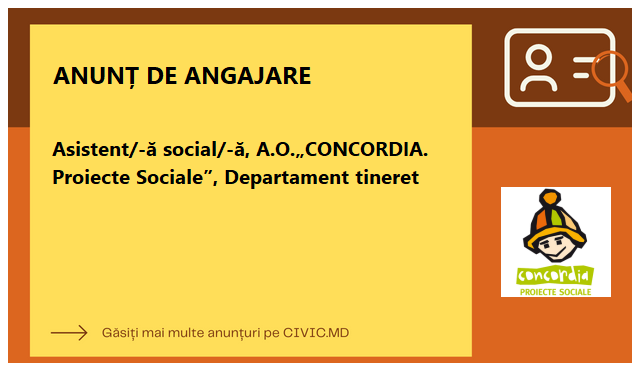📣 Concordia Moldova is looking to hire a proactive and dedicated Social Assistant for their Youth Department. If you care about providing social support and want to help make a difference in young lives, this could be your opportunity. #JobOpportunity #SocialWork #ConcordiaMol…