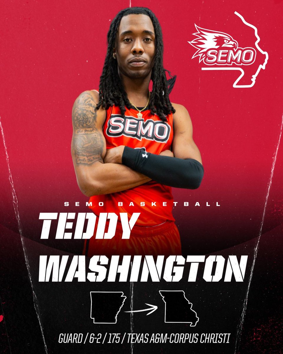 Southeast Missouri signed Texas A&M-Corpus Christi transfer Teddy Washington Jr. Thursday. Welcome to SEMO Teddy! Story: tinyurl.com/5n7fkhhc
