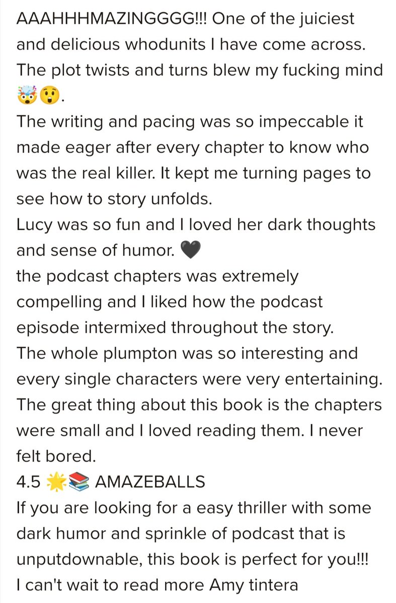 Listen for the lie 🥰📚
#booktwt #books #bookreviews #bookblogger #booktok #bookslover #bookrecs #thriller #mysteries #podcast #suspense #bestbooks #aprilbooks #bookstoread #Ilovereading #booksbooks #amreading #ReadMore