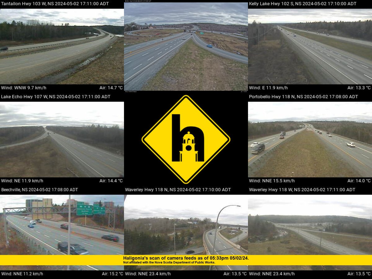 Conditions at 5:33 pm: Mostly Cloudy, 12.2°C. @ns_publicworks: #noxp #hfxtraffic