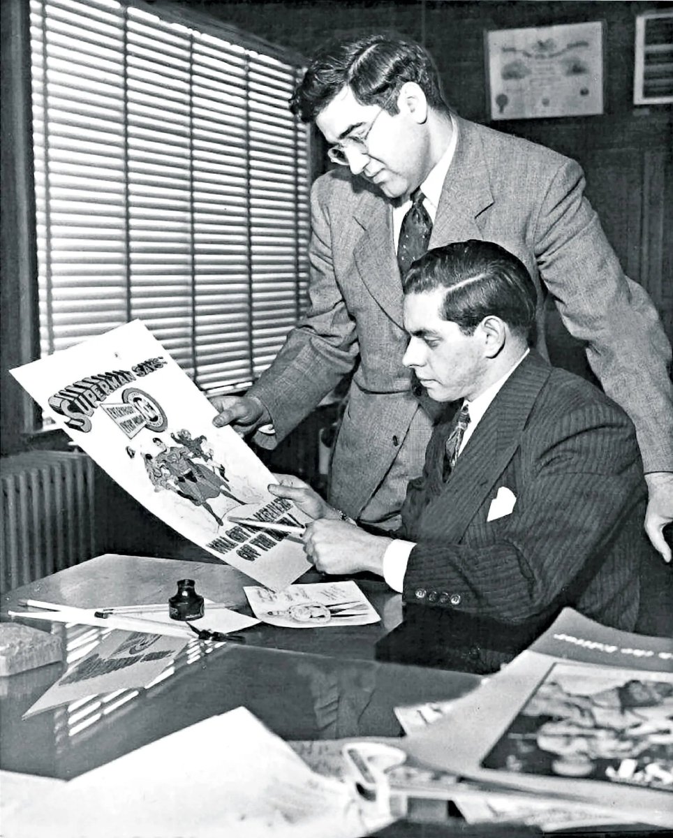 Comics History for #JewishHeritageMonth 

Siegel and Shuster.

The sons of immigrants, without whom the modern superhero comic wouldn't exist.

Their Jewish heritage permeates so much of Superman...which unfortunately got lost a bit as time, and media adaptations, went by.