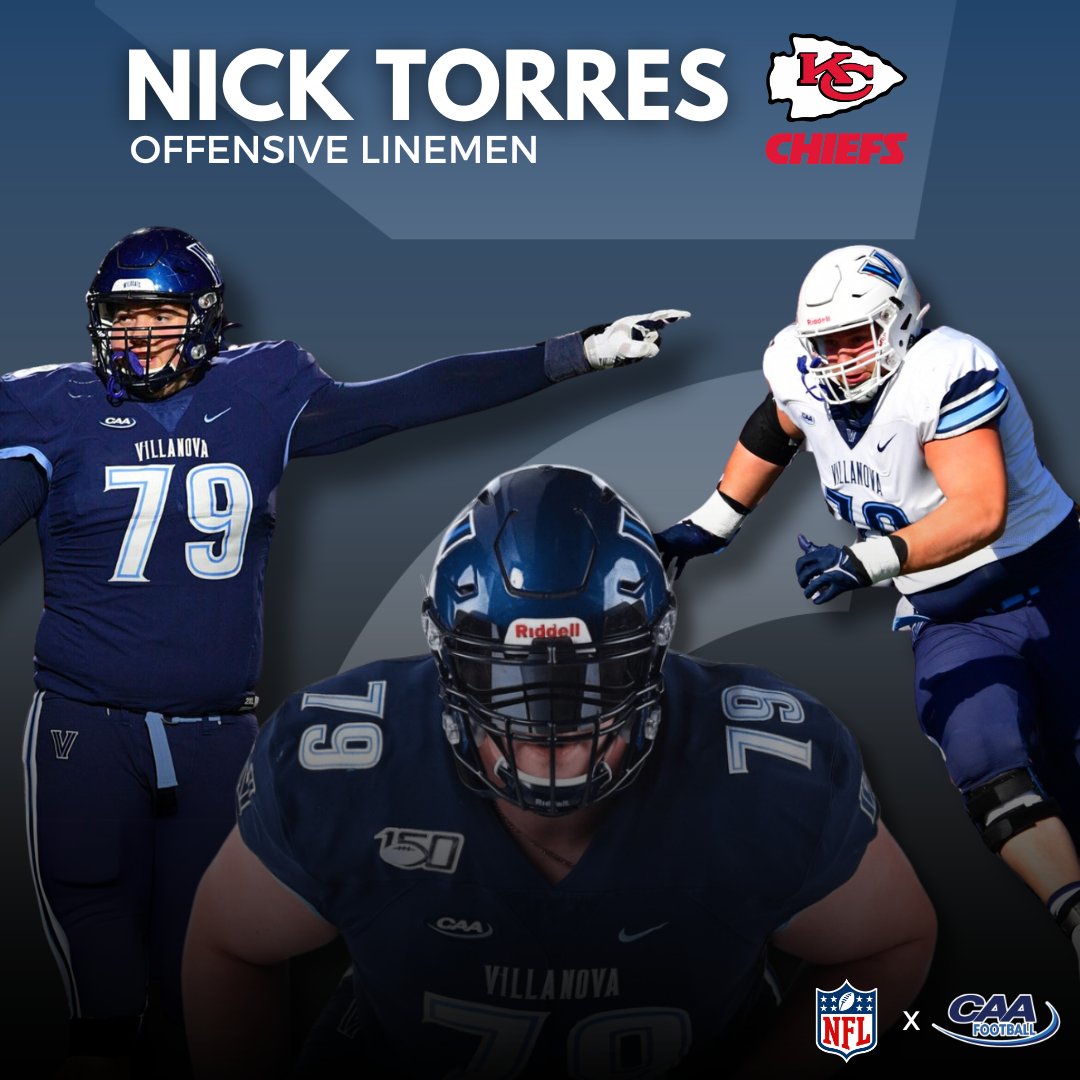 Villanova’s Nick Torres has 𝗦𝗜𝗚𝗡𝗘𝗗 with the reigning Super Bowl champs, the @Chiefs✍️ @novafootball | @NFL | @CAAFootball #CAAfb #nfl #CatsintheNFL #cheifs