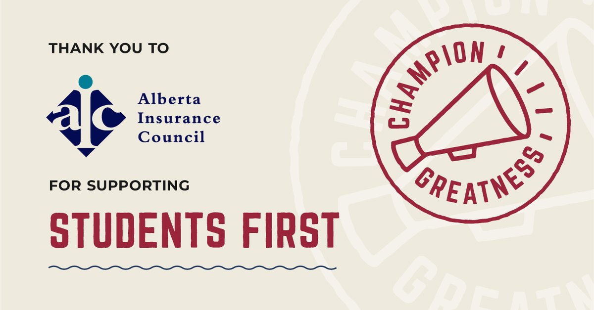 Thank you to the Alberta Insurance Council (AIC) for supporting Students First, which provides scholarships, awards and bursaries to our students. #MacEwanU #abpse @AbCouncil