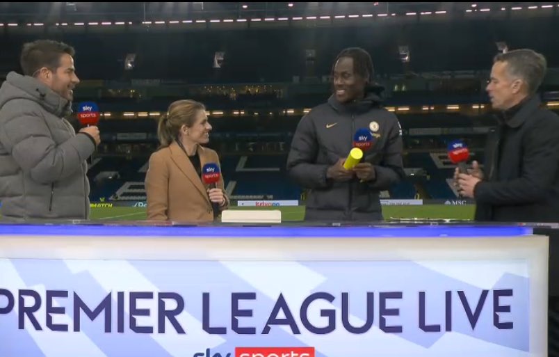 Chalobah’s reaction to picking up his first MOTM award. [sky] #cfc