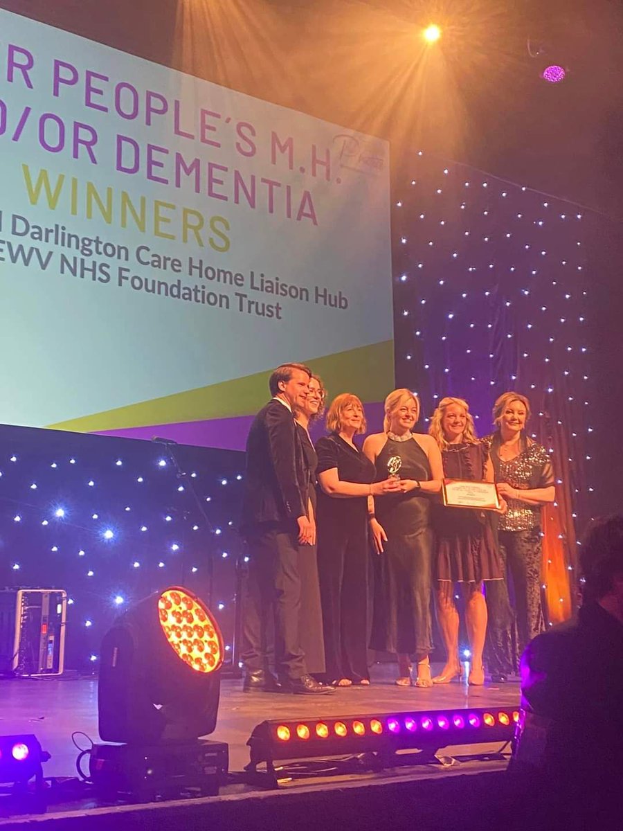 Very proud of the Care Home Liaison Hub @TEWV winning in the Older People's Mental Heath and Dementia category @PositivePracti1 #MHAwards24 Innovation happens in MDTs. Thank you Angie and Tony for recognising that what Mental Heath staff teams do matters