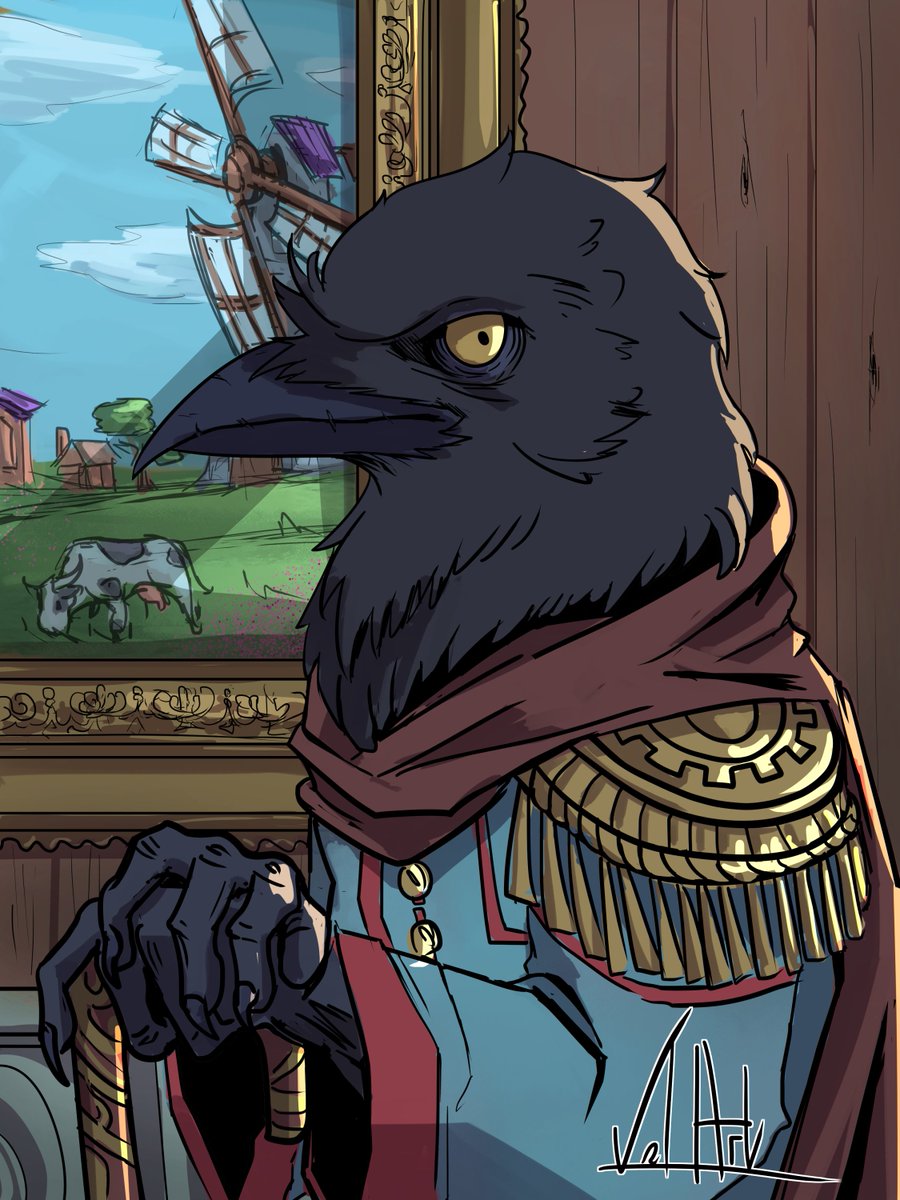 A new version of my good cartographer kenku :¬D

#dndart #DnDcharacter #kenku #OC #digitalartwork #furry #furryart #opencommission