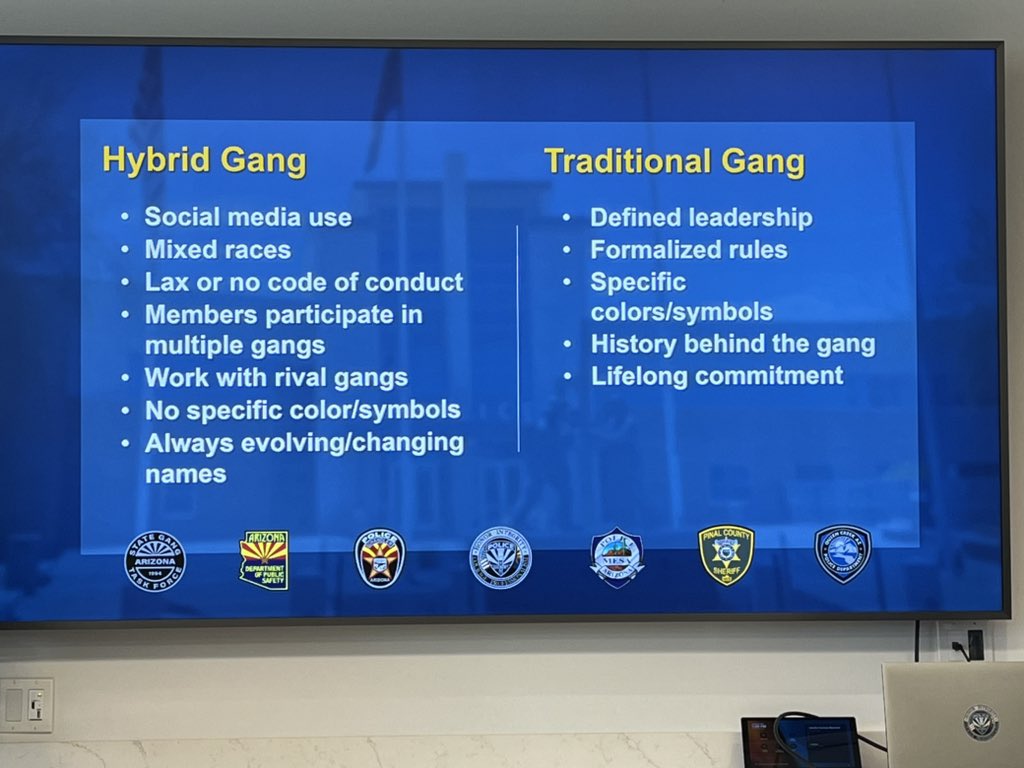 BREAKING: Gilbert Police Chief Michael Soelberg says Gilbert Goons have met requirements to be classified as criminal street gang. We are told that this is a hybrid gang and they are explaining that now. @abc15