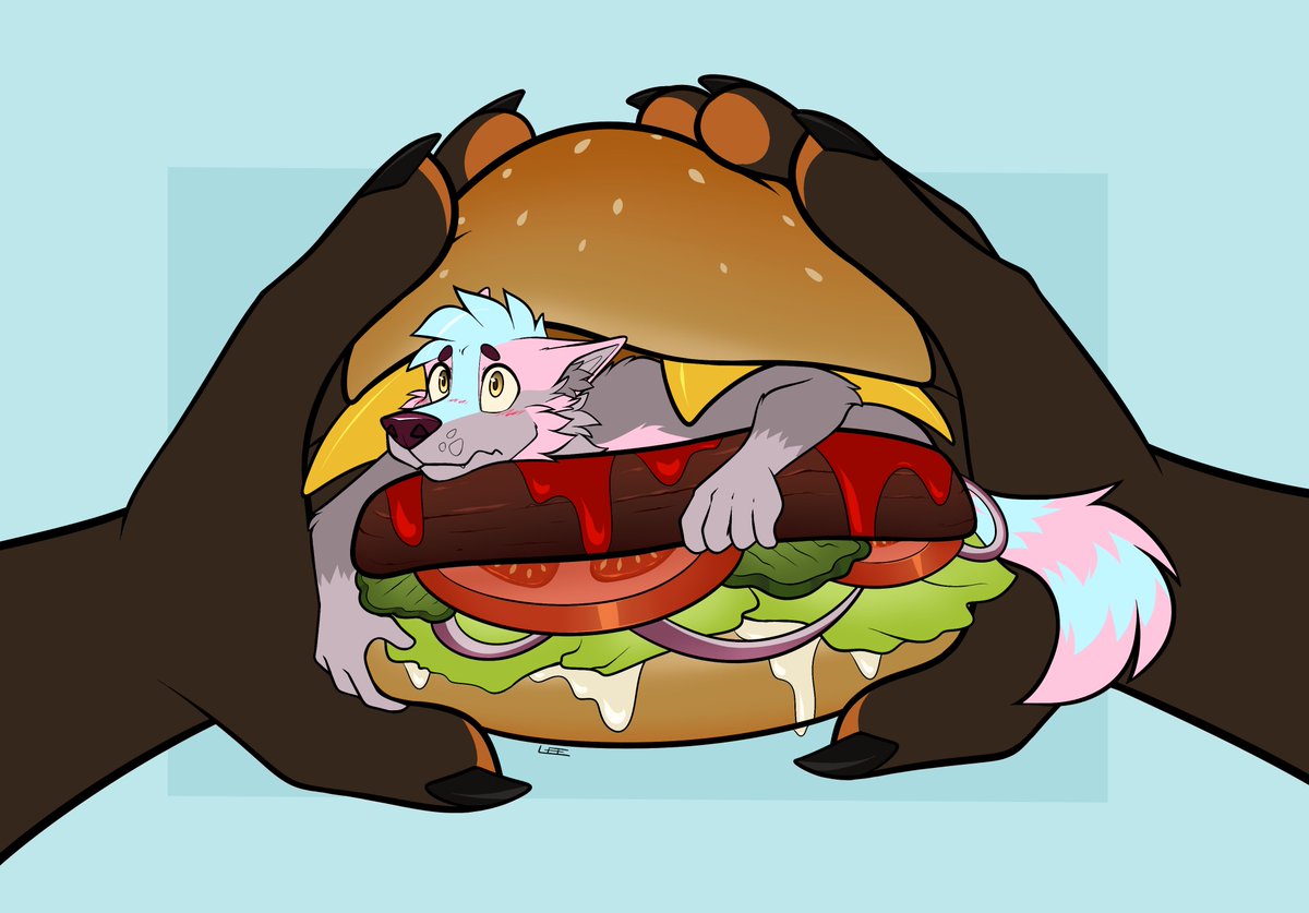 When I asked @ShyShep_85 how he likes his burgers this wasn't what I had in mind 🎨 @leeomons