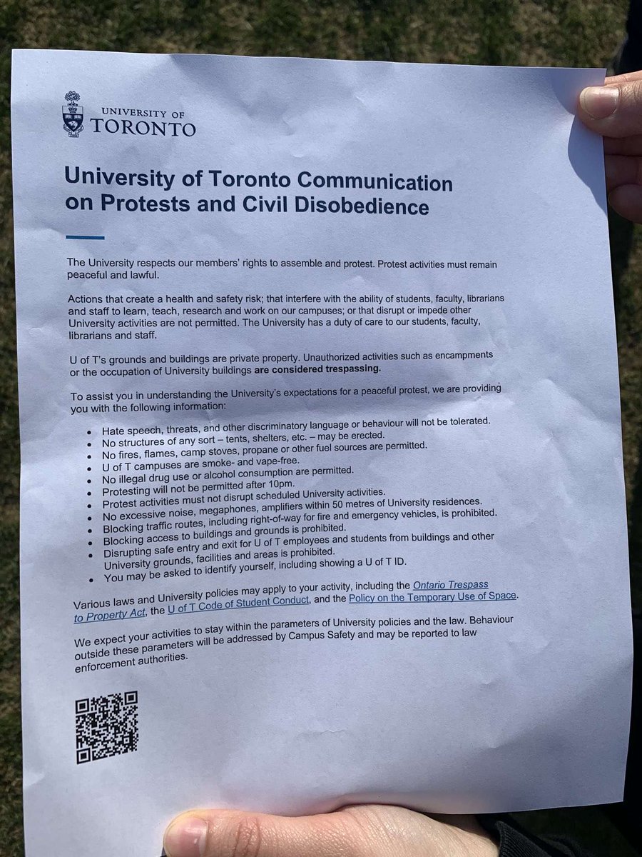 📣 URGENT: Emergency action at 7 pm tonight at 1 Kings College Circle, Toronto. UofT admin is threatening to kick students out by 10 PM tonight. We need to show up in large numbers to send a clear message: Complicity in apartheid and occupation cannot be swept under the rug.