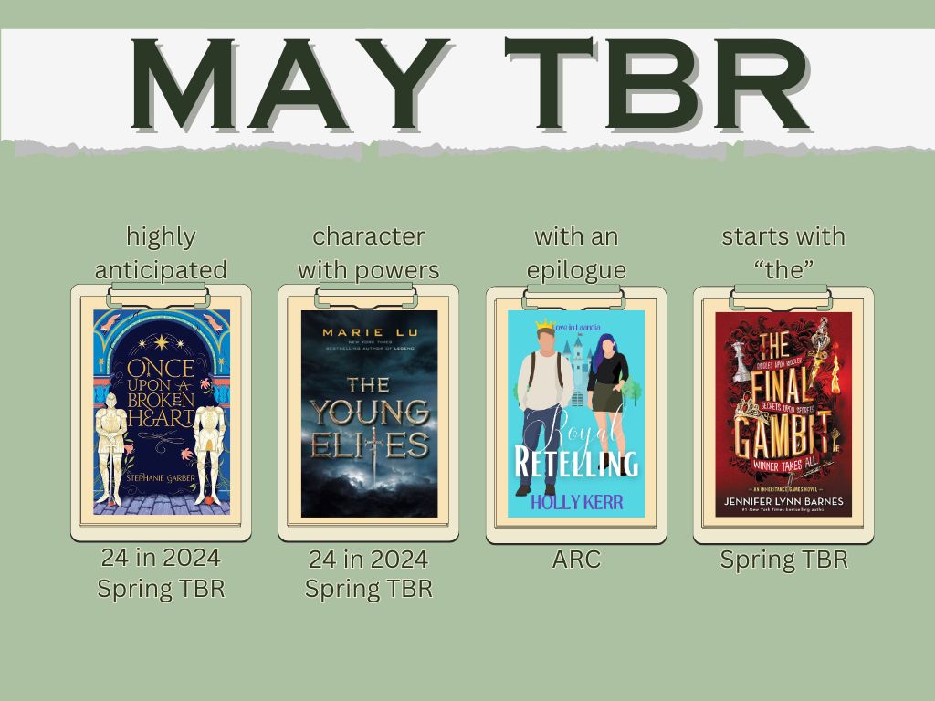 It is here, my May TBR. Please, let May be better than April. Also, considere checking my post, where I explain my picks, I'd appreciate it.
#bookblogger #currentlyreading #booktwt #booktwitter #booklovers
annasmultiverse.wordpress.com/2024/05/02/may…