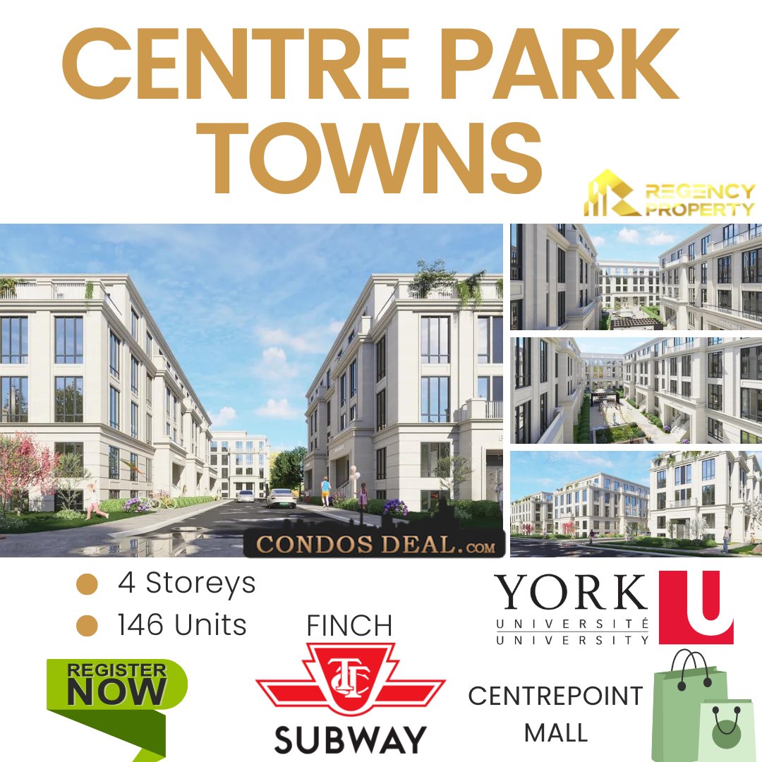 Discover the future of urban living at Centre Park Towns, nestled in the heart of vibrant Newtonbrook East, Toronto.

Register Now condosdeal.com/centre-park-to…

#CentrePark #CentreParkTowns #RegencyProperty @condosdeal #Towns #townhomes #townhouses #NewTowns #GTA