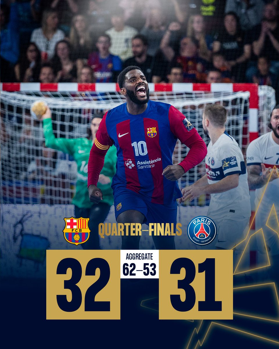 A solid @FCBhandbol wins it again back home 👏and gets the last ticket🎫 for the EHF FINAL4 #ehfcl #clm #daretorise #handball