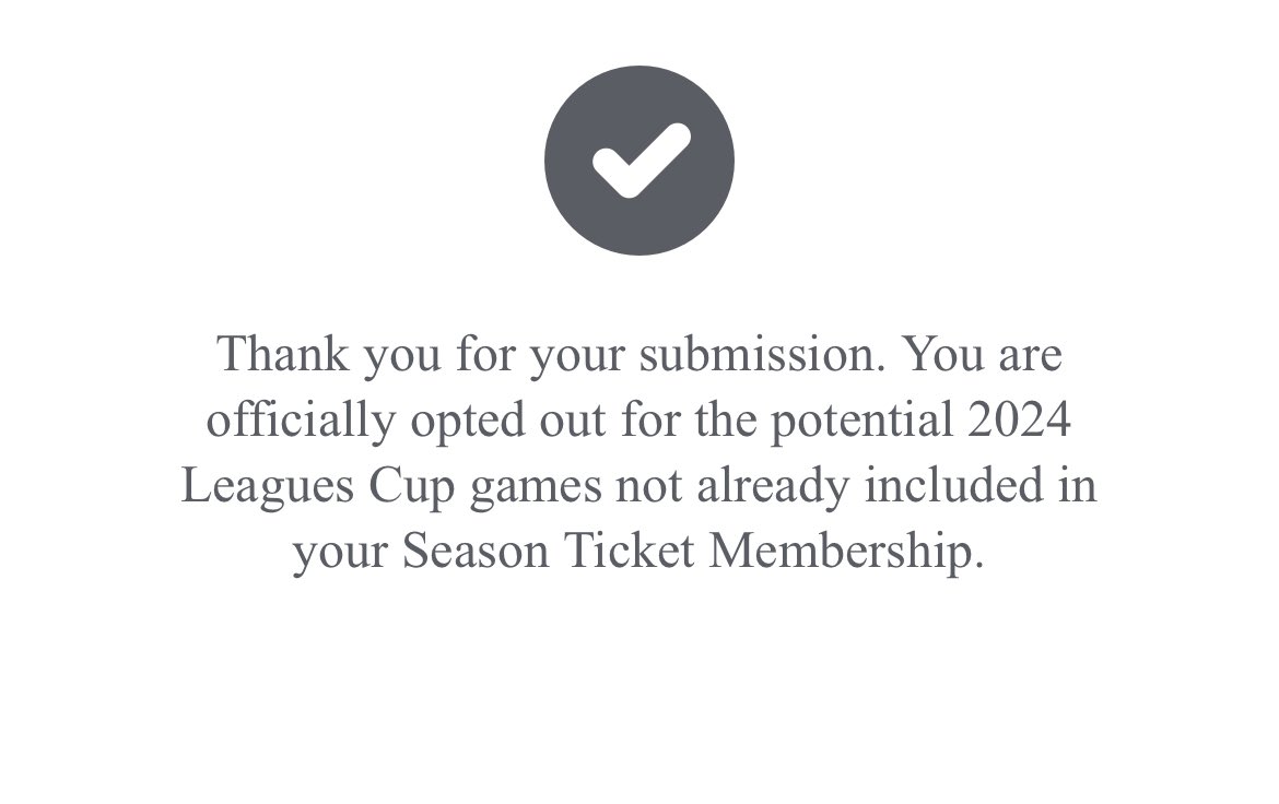 Leagues Cup opt out ✅ #doop #savethecup