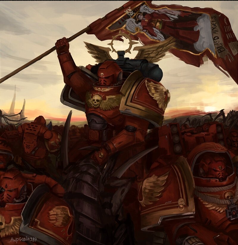 'Sons of Sanguinius'
Art by Pribylov Maksim
(awpgoblin389)

#WarhammerCommunity #wh40k #warhammer40k #warhammer40000 #WarhammerArt #bloodangels