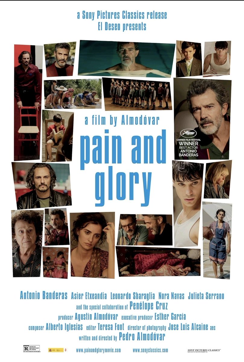 🎬 Pain and Glory > An intimate and beautiful partly autobiographical piece of work. Touching performance from Antonio Banderas. #Almodóvar @Cinemadiso