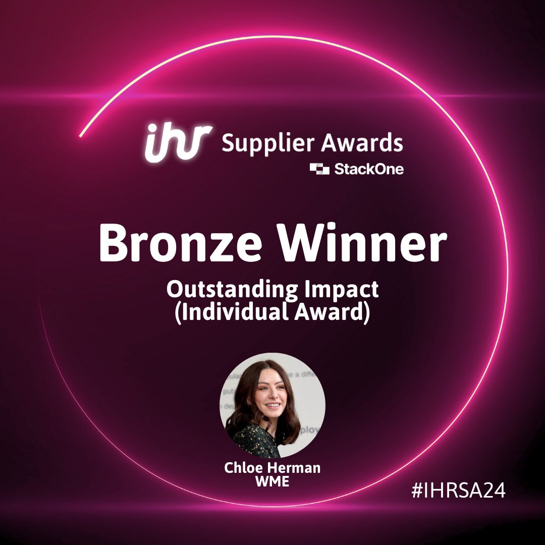 Congratulations to our 2024 Supplier Award winners of the ‘Outstanding Impact’ category! ✨ 🏆 Gold Winner: Keith Rosser - Reed Screening 🏆 Silver Winner: Rob Green - Rectec 🏆 Bronze Winner: Chloe Herman - WME #IHRSA24 🌟