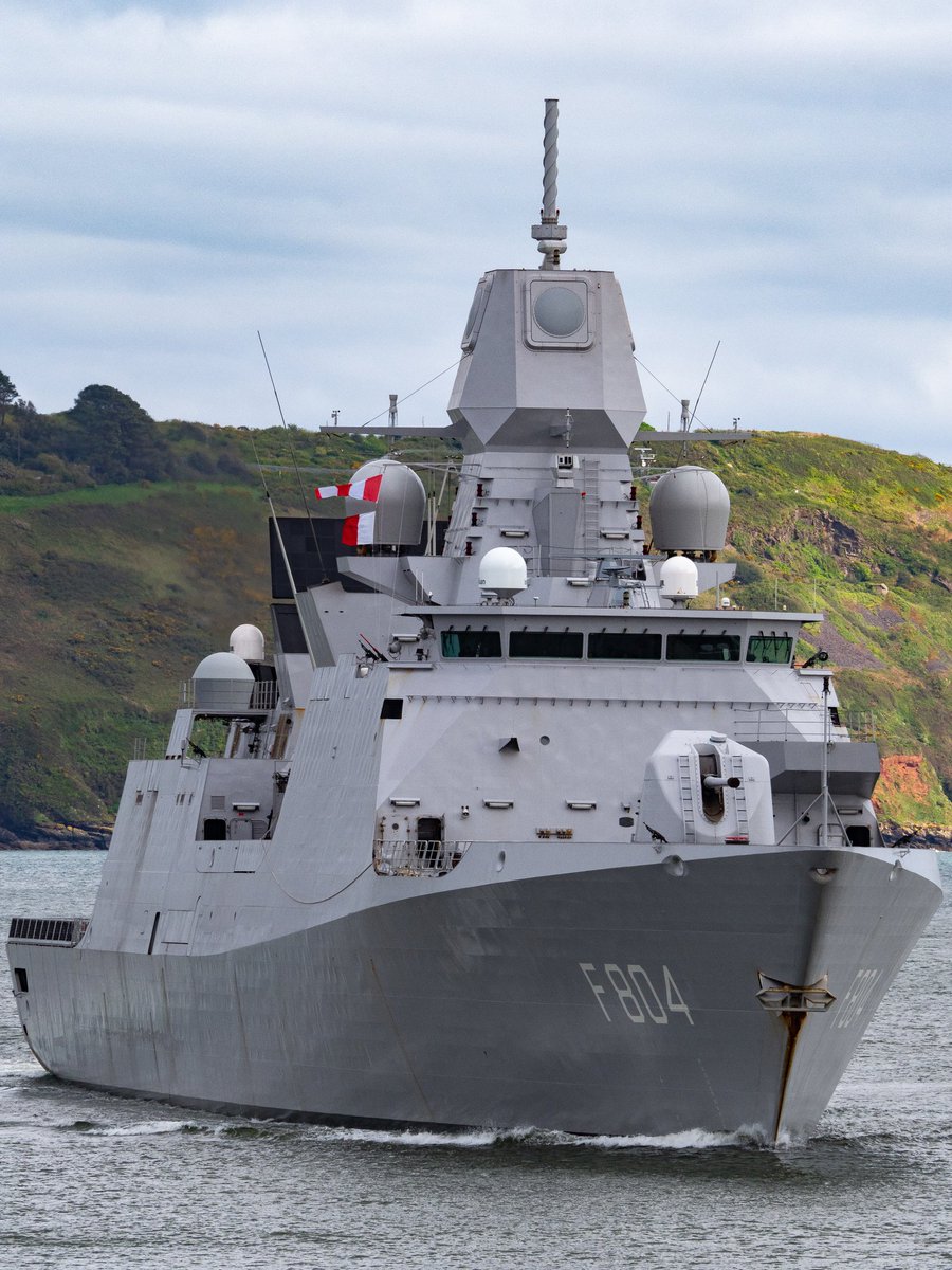 HNLMS De Ruyter inbound to HMNB Devonport this afternoon on a busy day for Shipping Movements around Plymouth Sound. @kon_marine