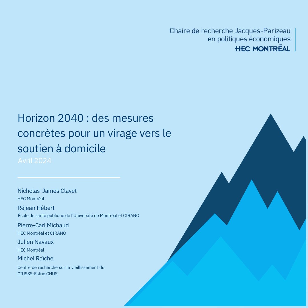 ✨💡 Il est possible d’augmenter le soutien à domicile au Québec tout en réduisant la pression sur les ressources publiques, selon le rapport  'Horizon 2040' de la Chaire de #recherche Jacques-Parizeau en politiques économiques 👇
cjp.hec.ca/wp-content/upl…