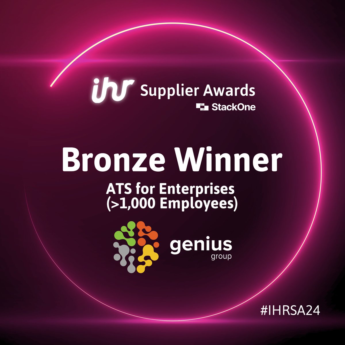 Congratulations to our 2024 winners of the ‘ATS for Enterprises’ category! ✨ 🏆 Gold Winner: Tribepad 🏆 Silver Winner: Fountain 🏆 Bronze Winner: Recruitment Genius #IHRSA24 🌟