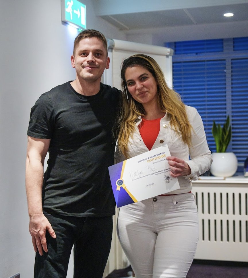 🎓Hats off to our talented students who've completed our Algorithmic Trading Program!

Special shoutout to those who joined us during the in-person workshop to receive their diplomas in person! 

Ready to be part of our next cohort? Join today! 

Visit algopro.ai 🚀